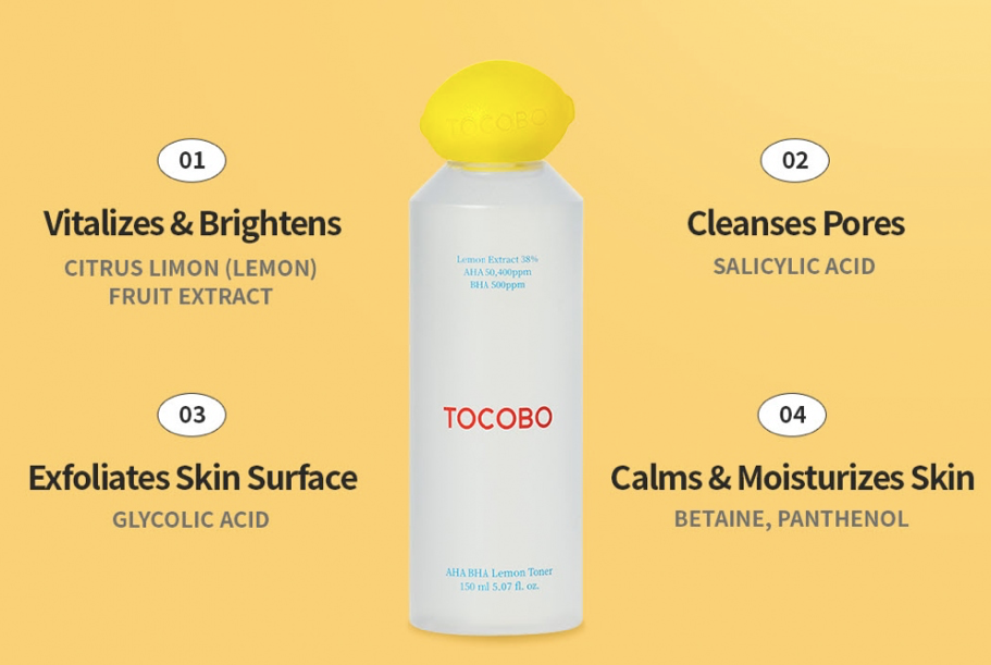 TOCOBO AHA BHA Lemon Toner 150ml